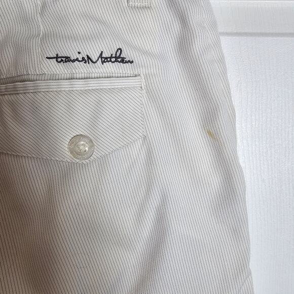 Travis Mathew Stripped Shorts-White-Men's 34 10.5 in inseam - Picture 4 of 7